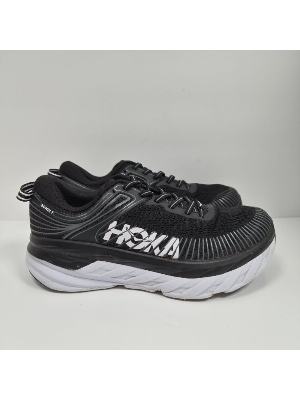 Hoka One One Bondi 7 Women's Black Running Shoes US Size 8.5D - Picture 1 of 8